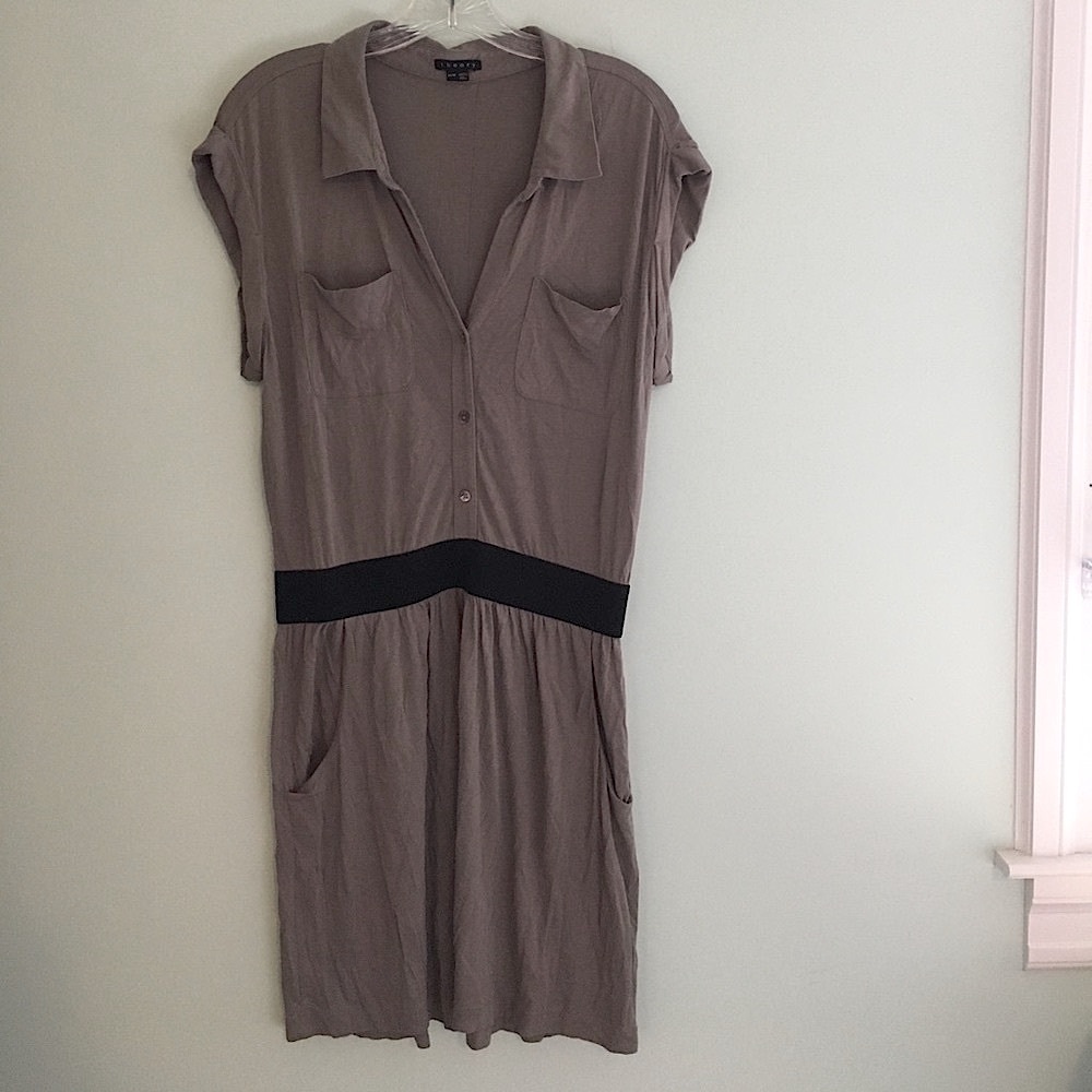Theory drop-waist shirtdress